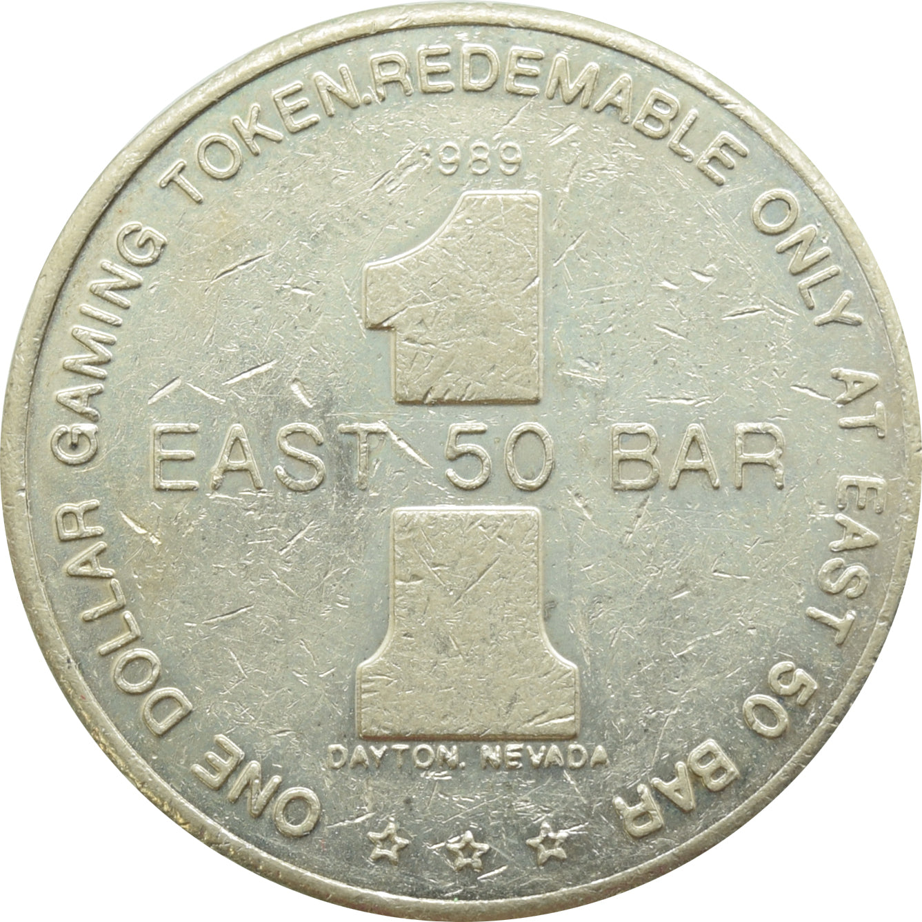 East 50 Bar Dayton NV $1 Token 1989