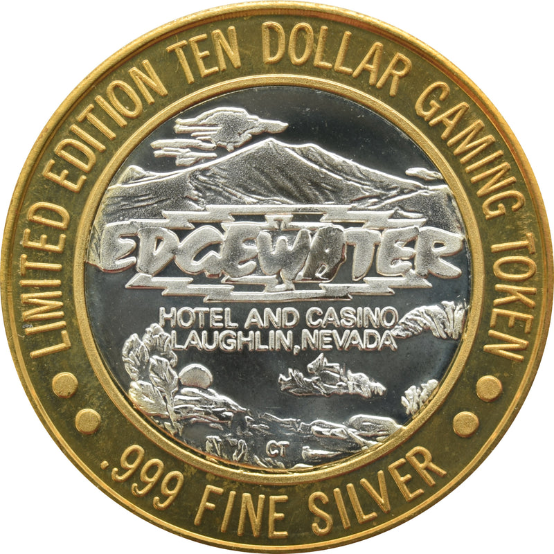 Edgewater Casino Laughlin "Deer" $10 Silver Strike .999 Fine Silver 1994
