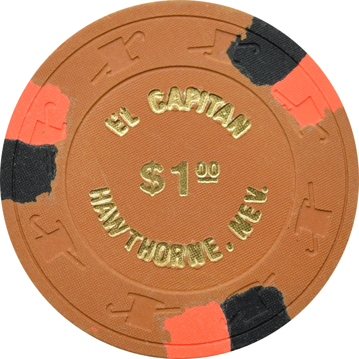 El Capitan Casino Hawthorne Nevada $1 Chip 1980s