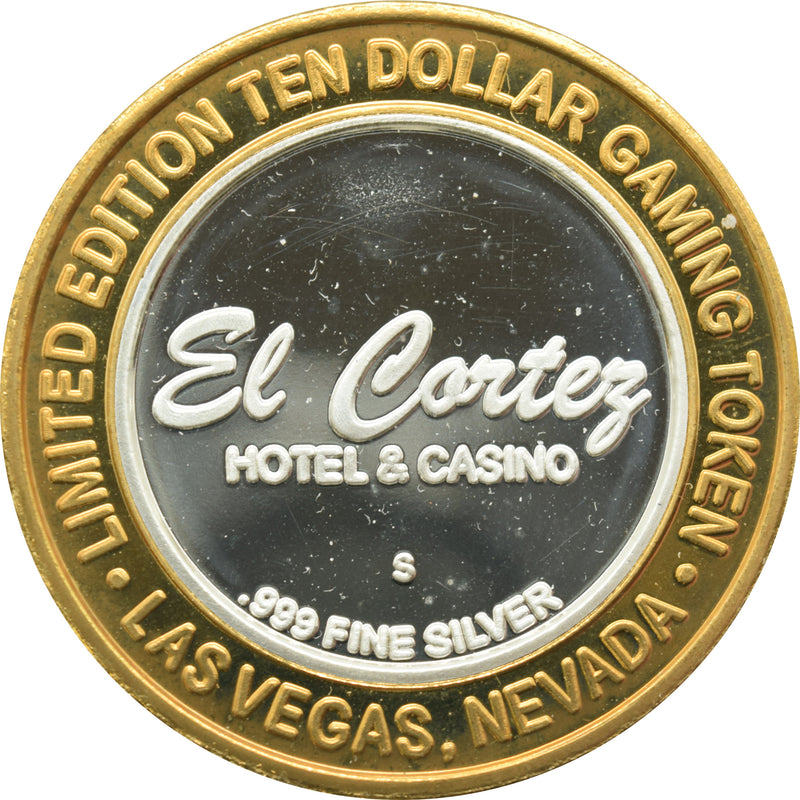 El Cortez Casino Las Vegas "Spanish Armor" $10 Silver Strike .999 Fine Silver 2004