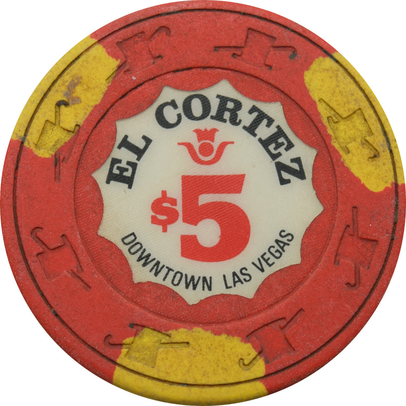 El Cortez Casino Las Vegas Nevada $5 Chip 1990