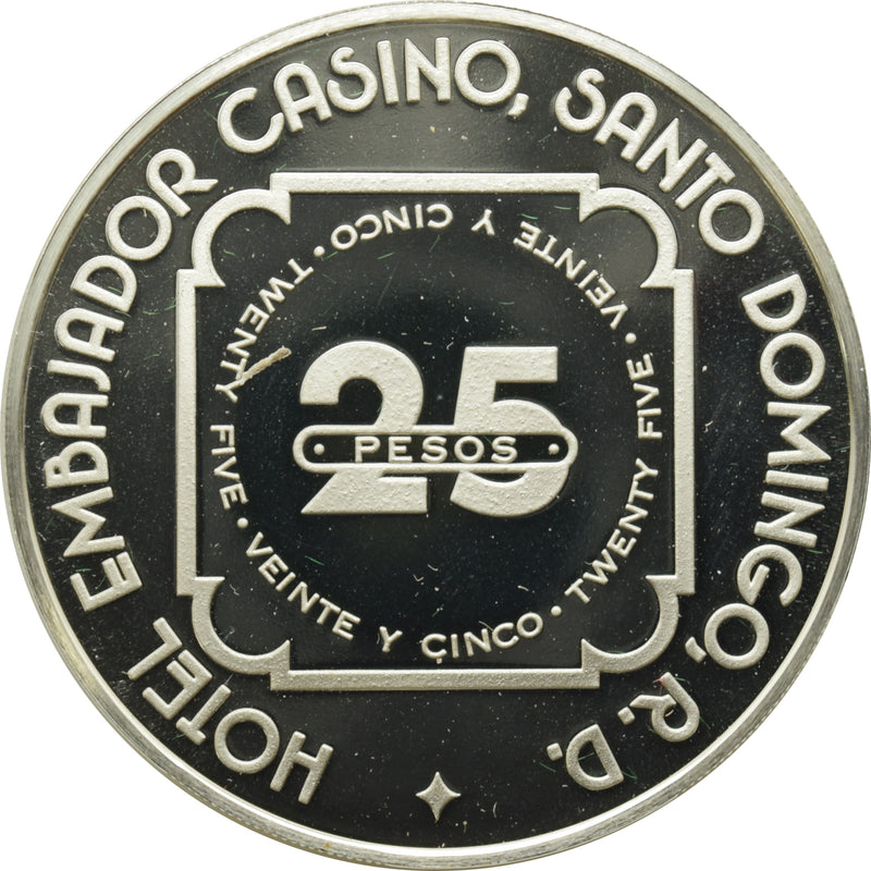 El Embajador Casino Santo Domingo Dominican Republic 25 Pesos Token