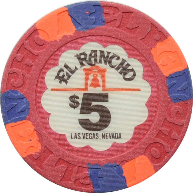 El Rancho Casino $5 Chip Las Vegas Nevada 1982