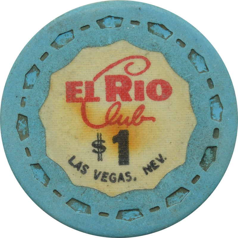 El Rio Club Casino Las Vegas Nevada $1 Chip 1964