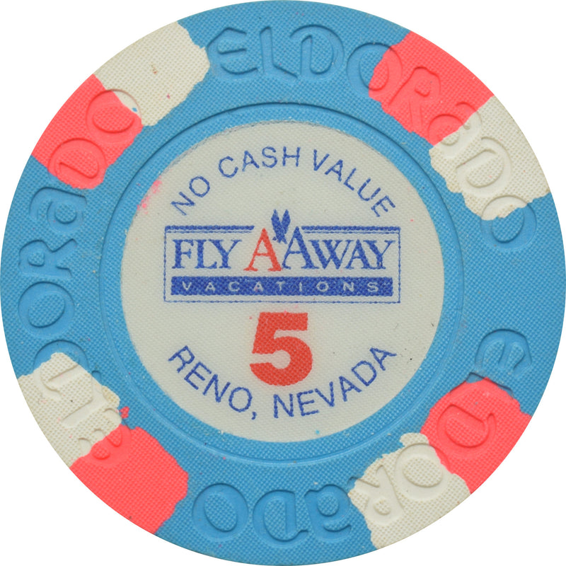 Eldorado Casino Reno Nevada $5 Fly Away NCV Chip 1980s