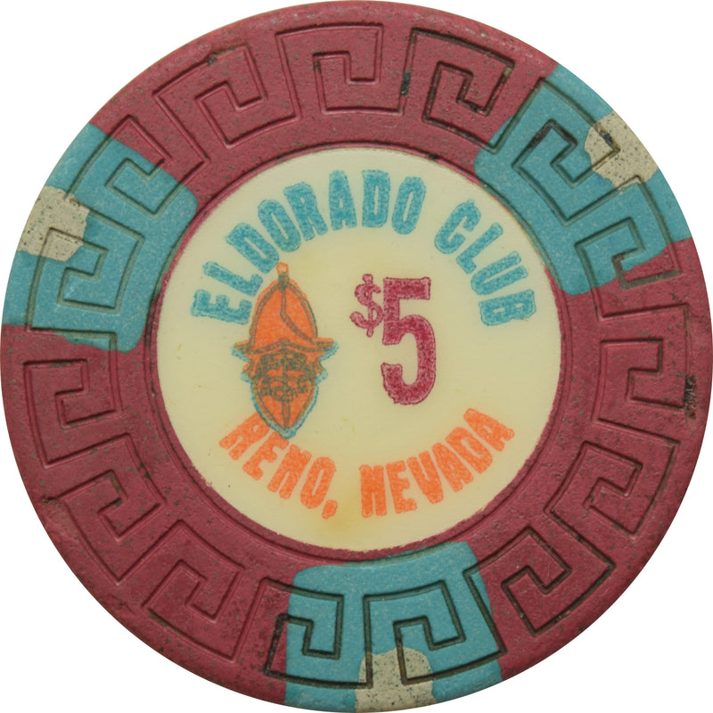 Eldorado Casino Reno Nevada $5 Nicer Condition Chip 1970s