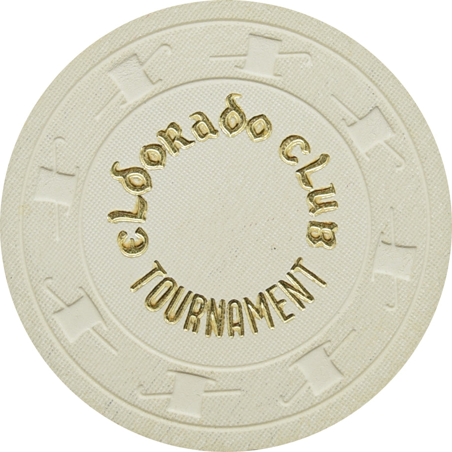 El Dorado Club Casino Gardena CA White Tournament Chip