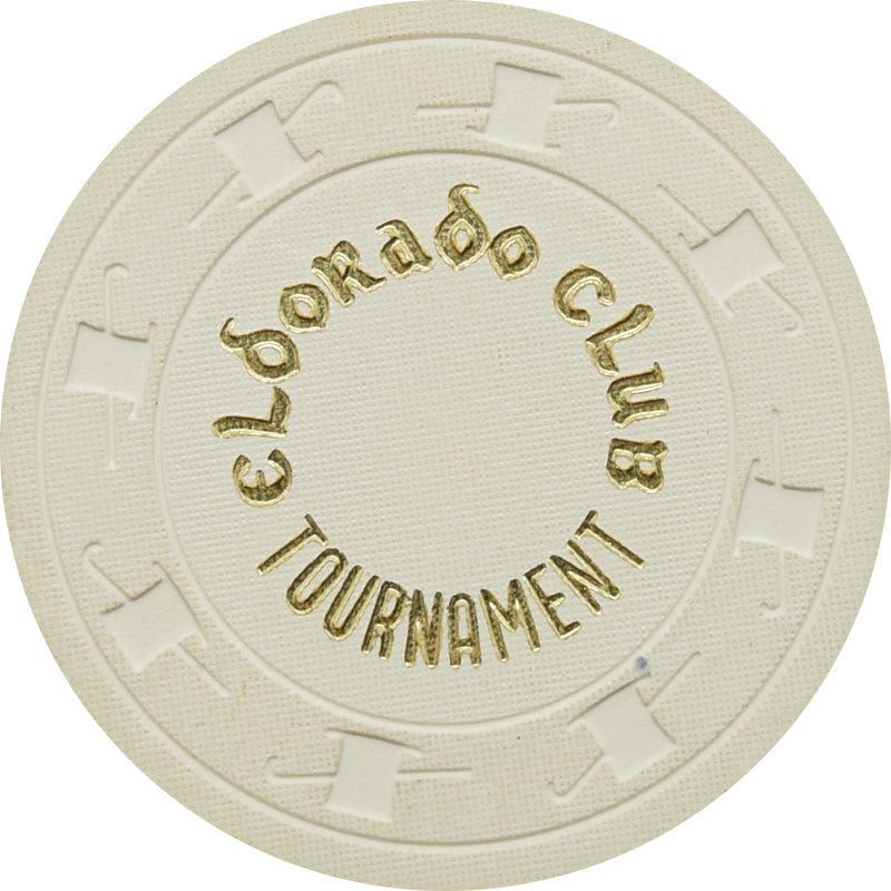 El Dorado Club Casino Gardena CA White Tournament Chip