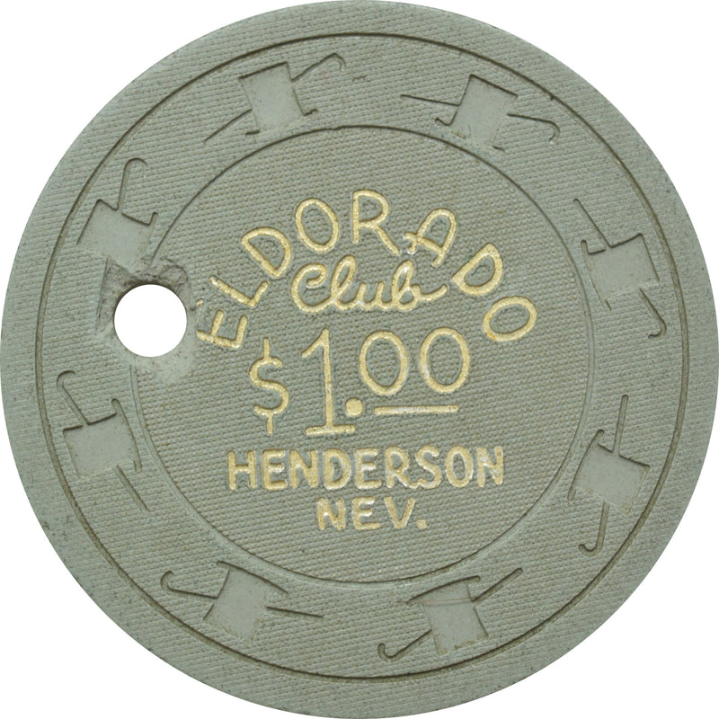 Eldorado Casino Henderson Nevada $1 Cancelled Gray Chip 1960s