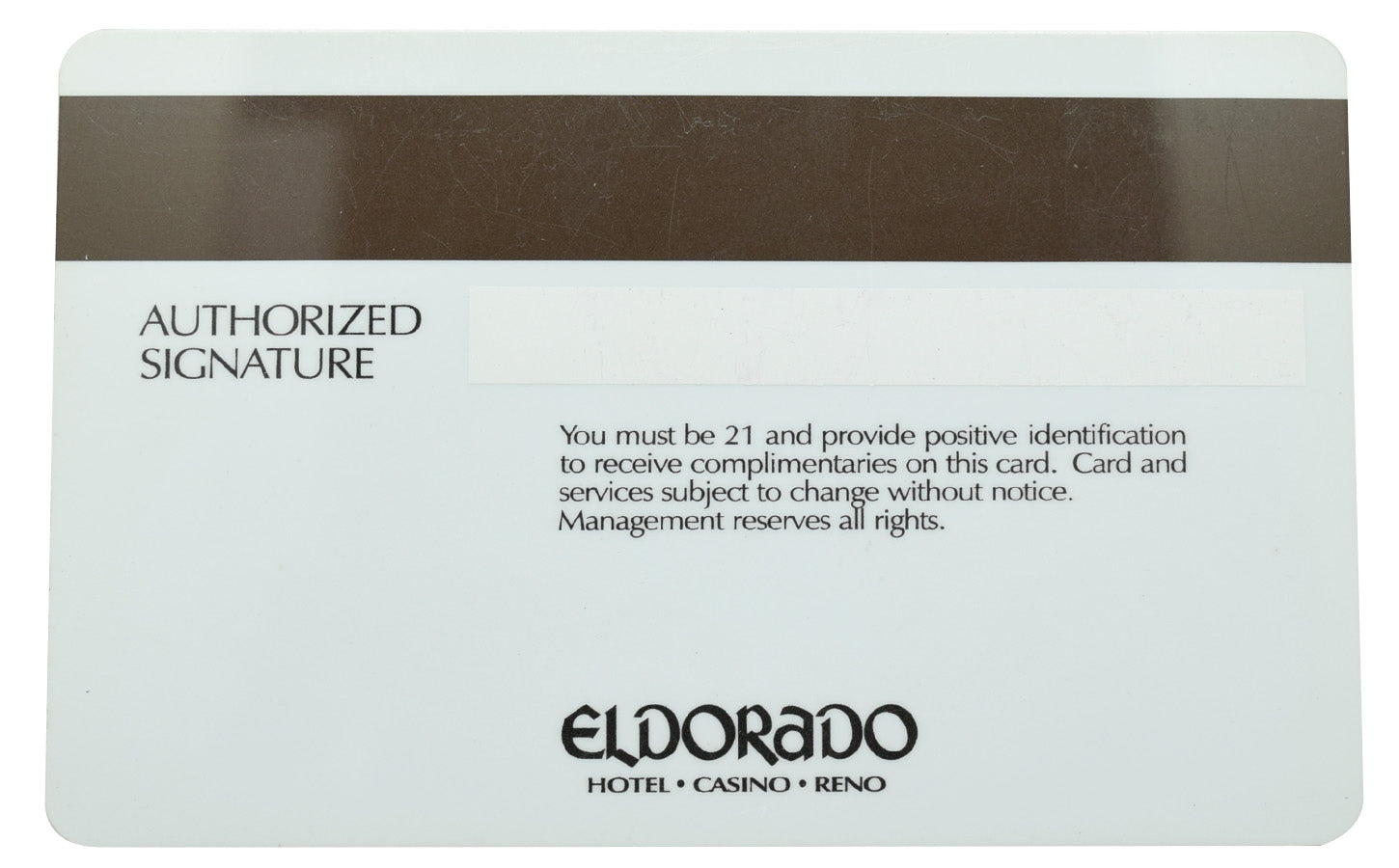 Eldorado Casino Reno Nevada Blurple Employee Team Member Card