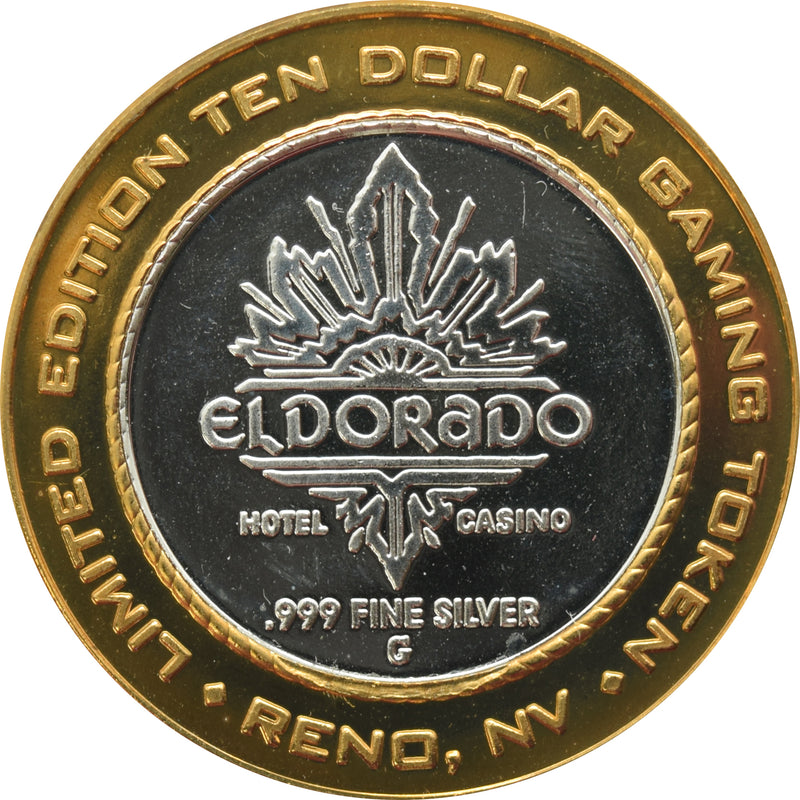 Eldorado Casino Reno "Millennium Celebration Building" $10 Silver Strike .999 Fine Silver