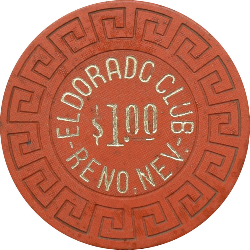 Eldorado Club Casino Reno Nevada $1 Chip 1970s