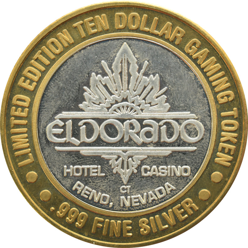 Eldorado Casino Reno $10 Silver Strike .999 Fine Silver 1994