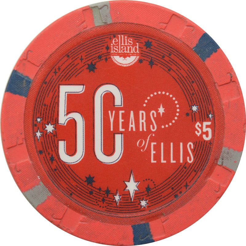 Ellis Island Casino Las Vegas Nevada $5 50 Years of Ellis Chip 2018
