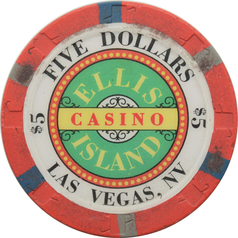 Ellis Island Casino Las Vegas Nevada $5 Chip 1997
