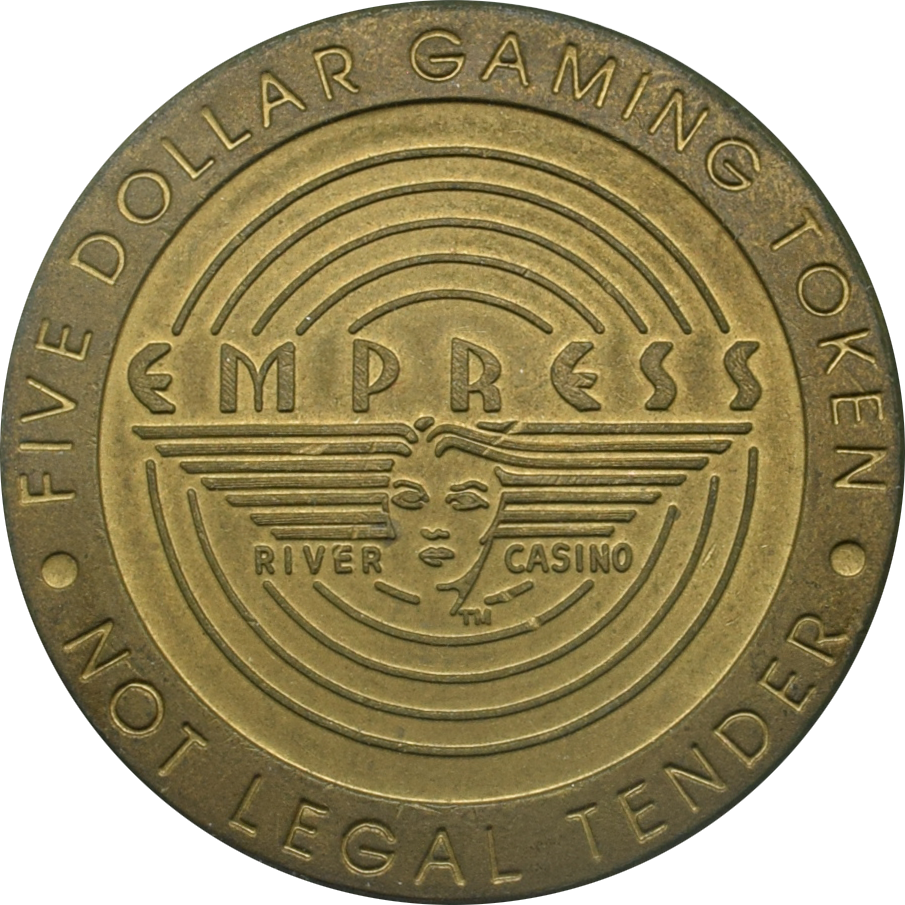 Empress Casino Joliet Illinois $5 Token 1992