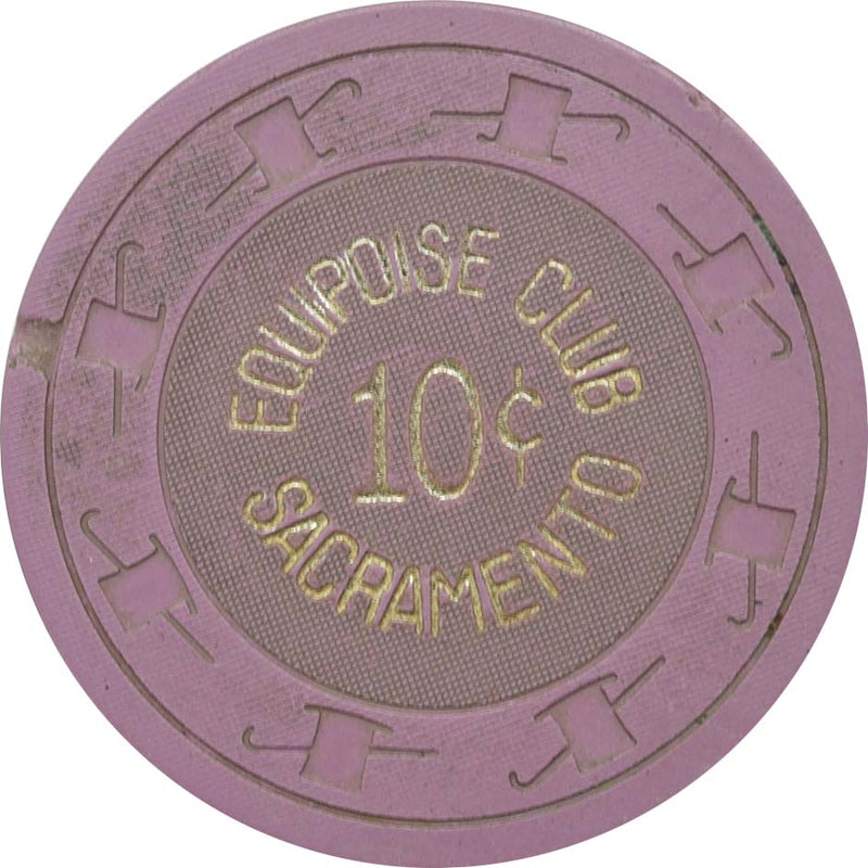 Equipoise Club Casino Sacramento California 10 Cent Chip