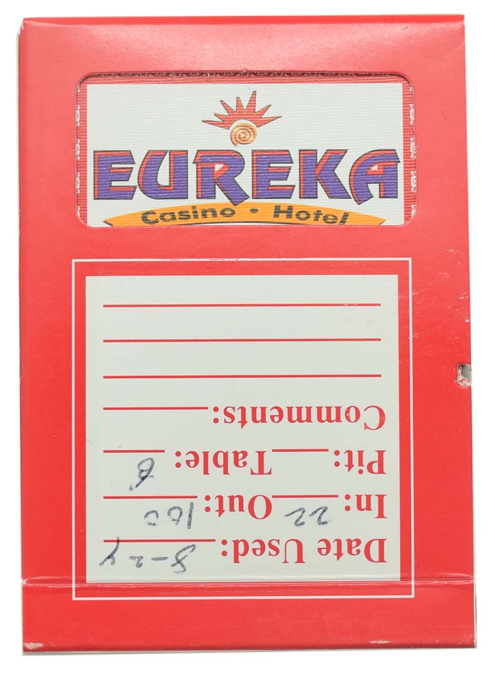 Eureka Casino Mesquite Nevada Used Deck of Cards