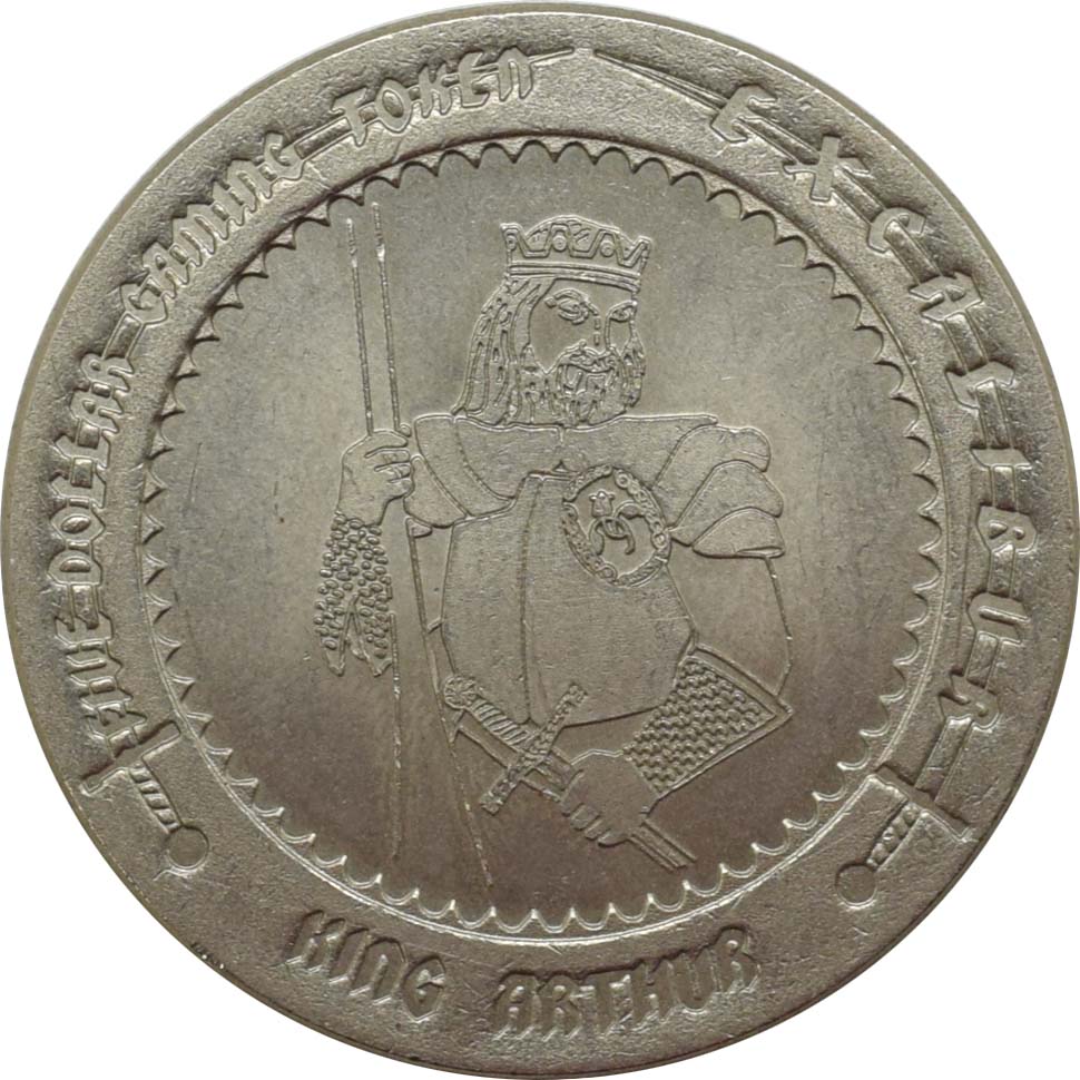 Excalibur Casino Las Vegas Nevada $5 King Arthur Token 1990