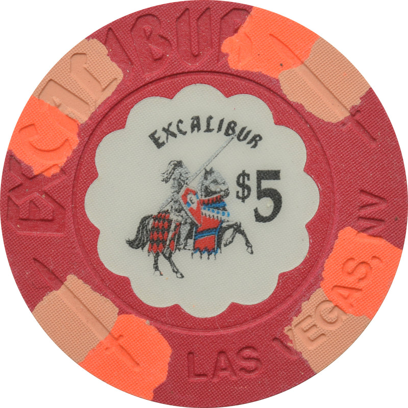 Excalibur Casino Las Vegas Nevada $5 Chip 1990