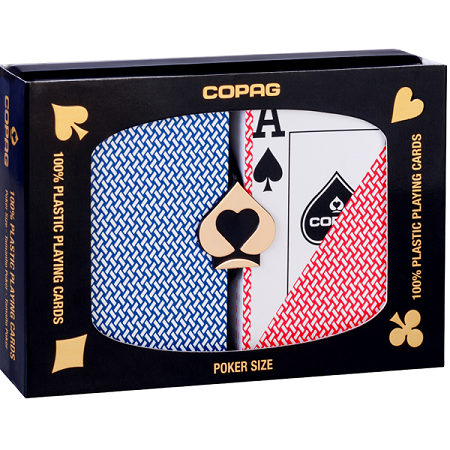 Copag Export Red/Blue Poker Size 2 Deck Setup