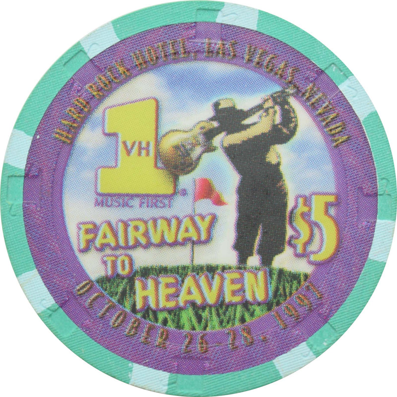 Hard Rock Casino Las Vegas Nevada $5 Fairway to Heaven VH1 Chip 1997