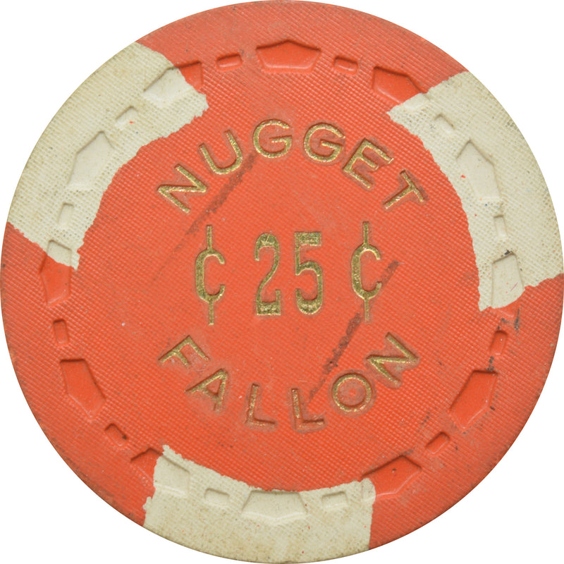 Fallon Nugget Casino Fallon Nevada 25 Cent Chip 1972