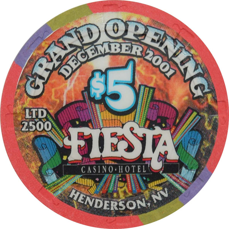 Fiesta Casino Henderson Nevada $5 Grand Opening Chip 2001