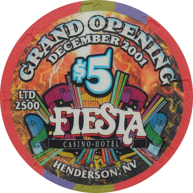 Fiesta Casino Henderson Nevada $5 Grand Opening Chip 2001