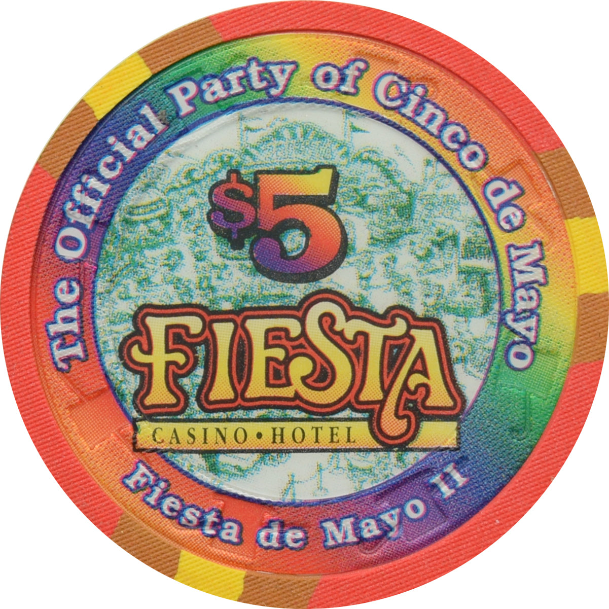 Fiesta Casino North Las Vegas Nevada $5 Cinco De Mayo Chip 1996