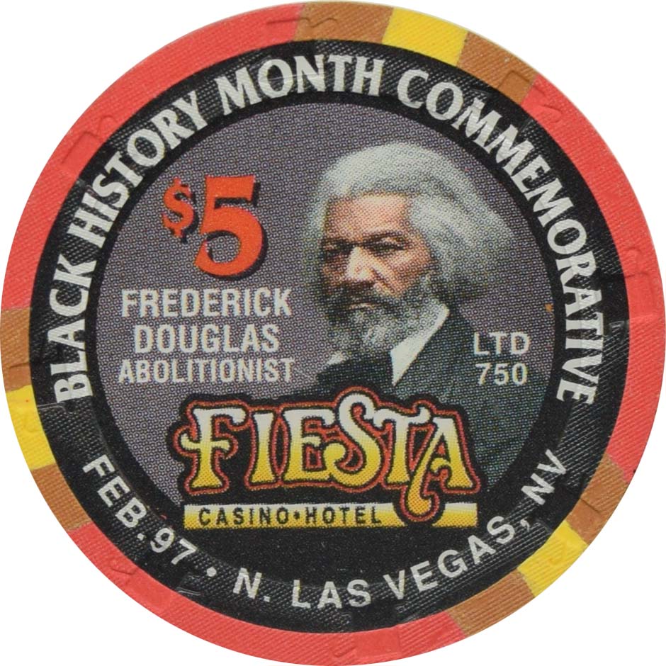 Fiesta Casino North Las Vegas Nevada $5 Frederick Douglas Chip 1997