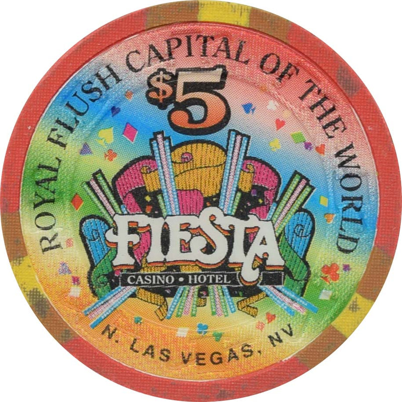 Fiesta Casino North Las Vegas Nevada $5 King of Spades Chip 1998