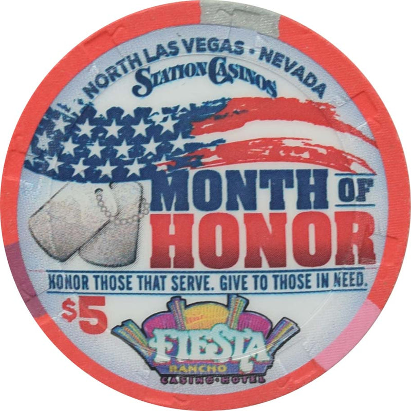 Fiesta Casino North Las Vegas Nevada $5 Month Of Honor Chip 2015