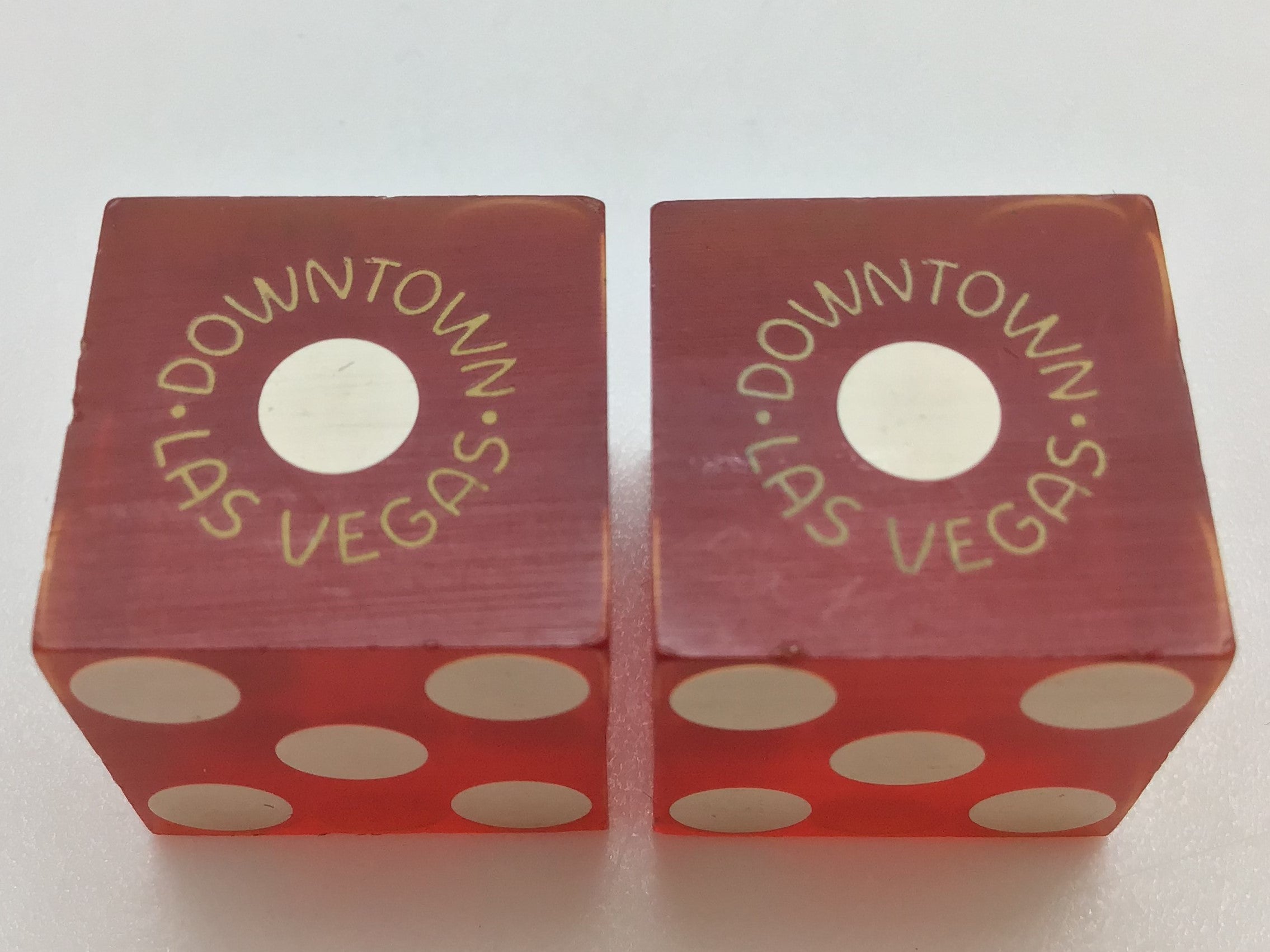 Binion's Horseshoe Club Las Vegas Red Dice Pair