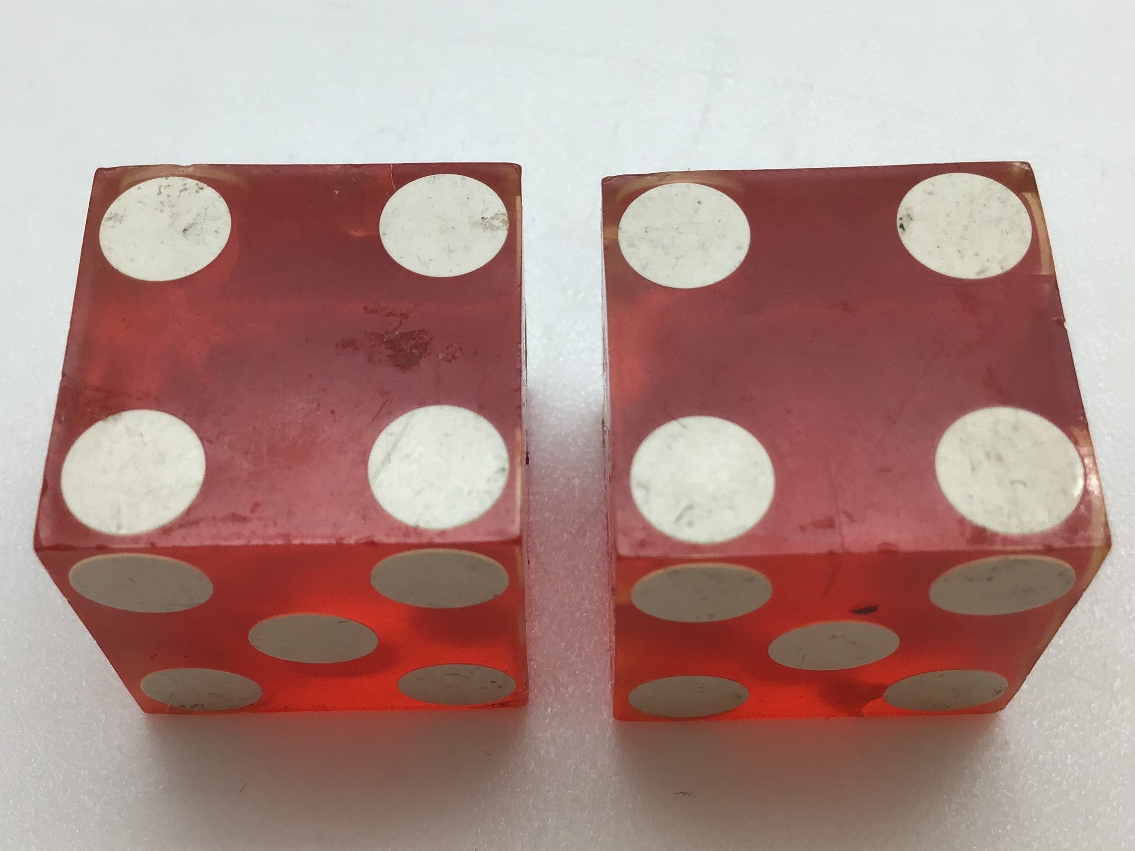 Binion's Horseshoe Club Las Vegas Red Dice Pair Vintage