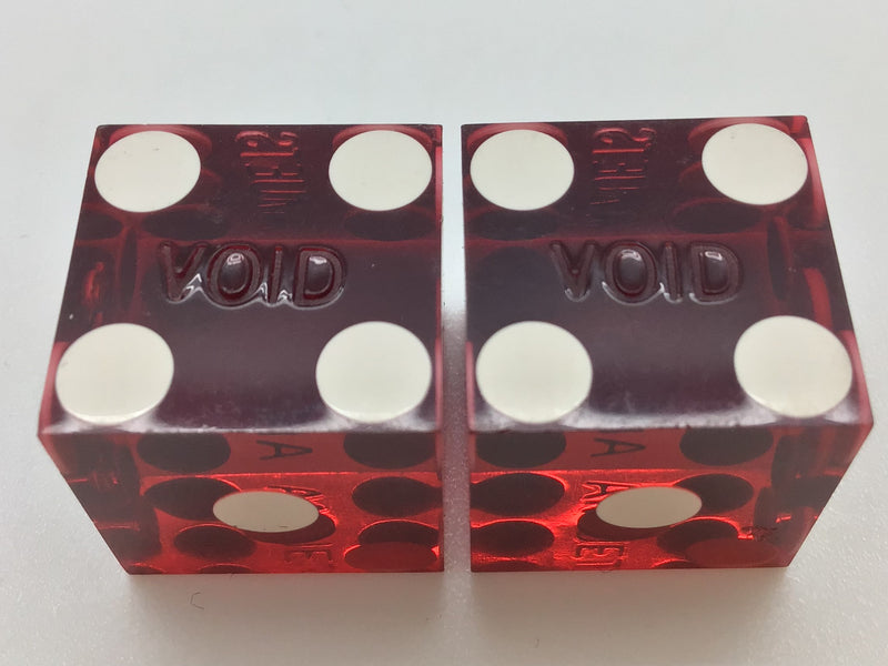 Amuets Dice Pair Red Vintage Collectible Casino