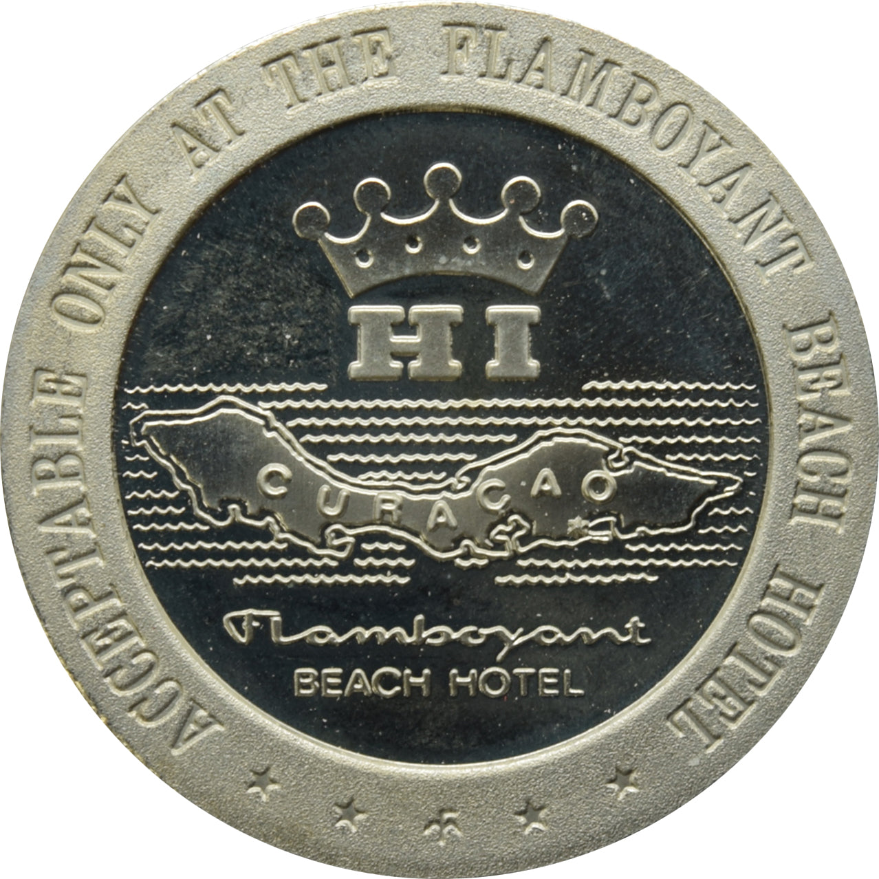 Flamboyant Beach Hotel Willemstad Curacao 50 Cent Token 1968