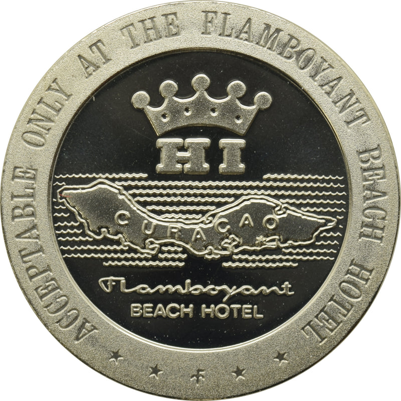 Flamboyant Beach Hotel Willemstad Curacao $1 Token 1968