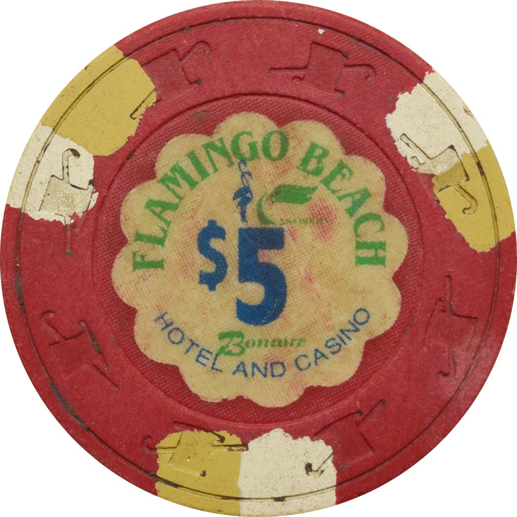 Flamingo Beach Casino Kralendijk Bonaire $5 Chip