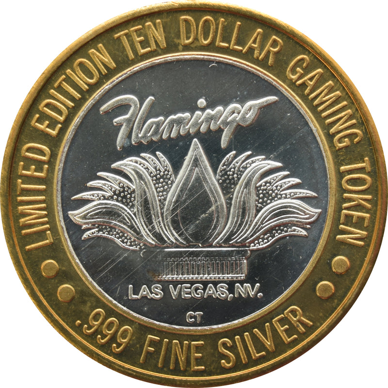 Flamingo Hilton Casino Las Vegas "1994 Casino" $10 Silver Strike .999 Fine Silver
