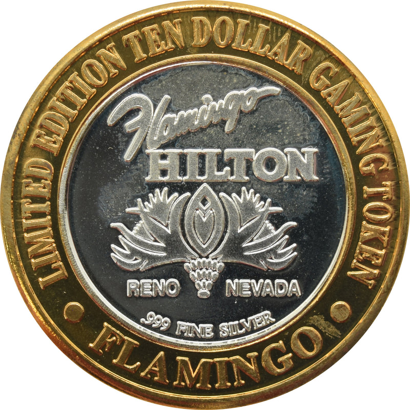 Flamingo Hilton Casino Reno "Michael Jackson" $10 Silver Strike .999 Fine Silver 1997