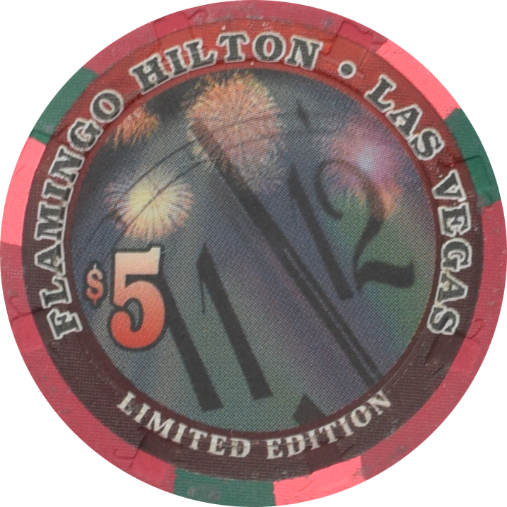 Flamingo Hilton Casino Las Vegas Nevada $5 Millennium Chip 1999