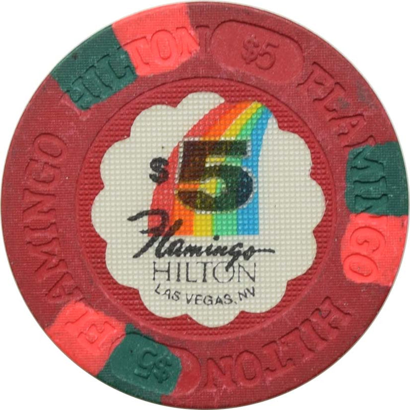 Flamingo Hilton Casino Las Vegas Nevada $5 Chip 1989