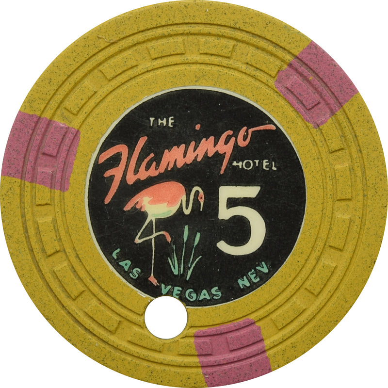 Flamingo Casino Las Vegas Nevada $5 Cancelled Chip 1948