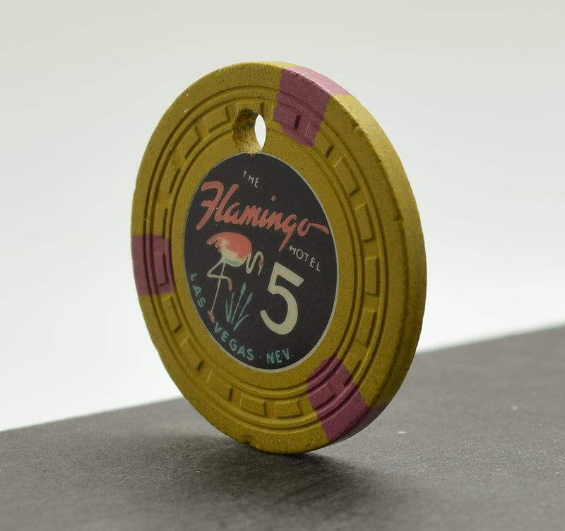 Flamingo Casino Las Vegas Nevada $5 Cancelled Chip 1948