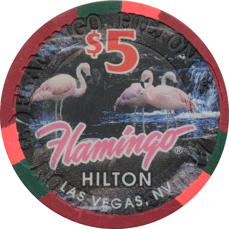 Flamingo Hilton Casino Las Vegas Nevada $5 Chip 1995