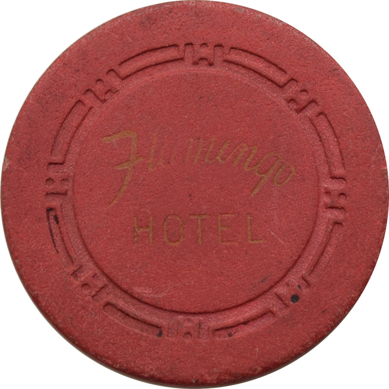 Flamingo Casino Las Vegas Nevada Red Roulette Chip 1950s