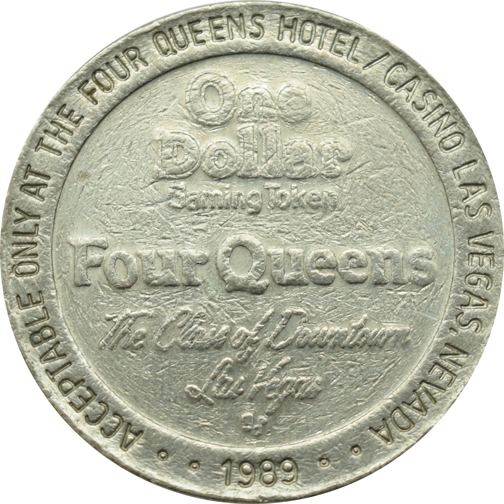 Four Queens Casino Las Vegas NV $1 Token 1989