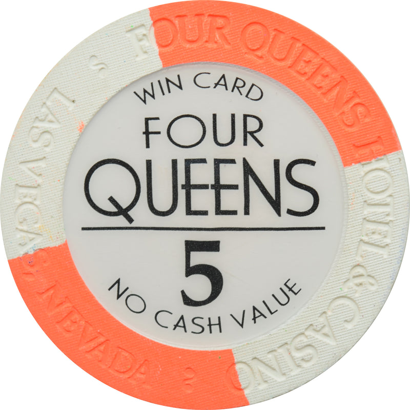 Four Queens Casino Las Vegas Nevada $5 NCV Win Card Chip 2001