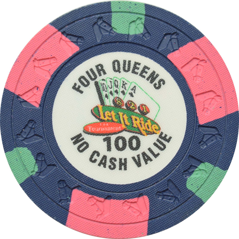 Four Queens Casino Las Vegas Nevada $100 Let It Ride No Cash Value Chip 1996